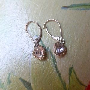 gold heart earrings